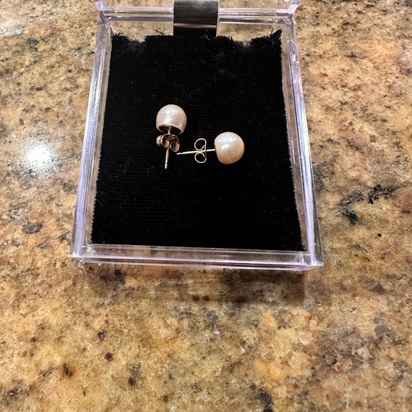Cultured Pearl Earrings 14k - Picture 2 of 4